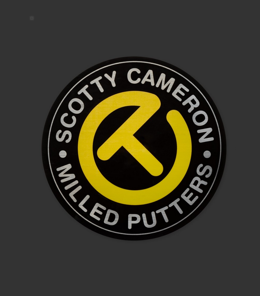 Scotty Cameron Sticker - Large Circle T - 3.125" Round - Neon/Charcoal