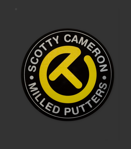 Scotty Cameron Sticker - Large Circle T - 3.125" Round - Neon/Charcoal