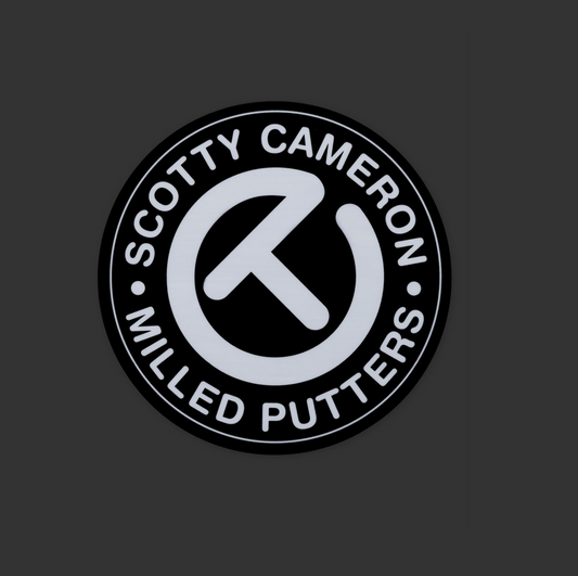 Scotty Cameron Sticker - Large Circle T - 3.125" Round - White